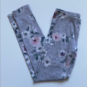 Grey and Floral Perfect Leggings